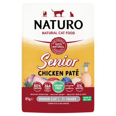 Naturo Natural Cat Food Chicken Paté Senior Cat 7+ Years 85g