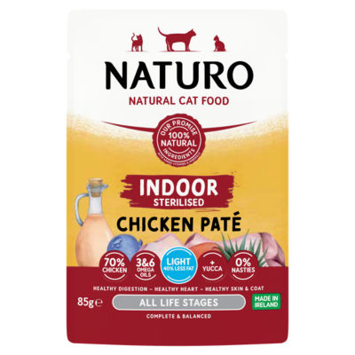 Naturo Natural Cat Food Indoor Sterilised Chicken Paté 85g