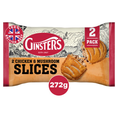 Ginsters 2 Chicken & Mushroom Slice 272g