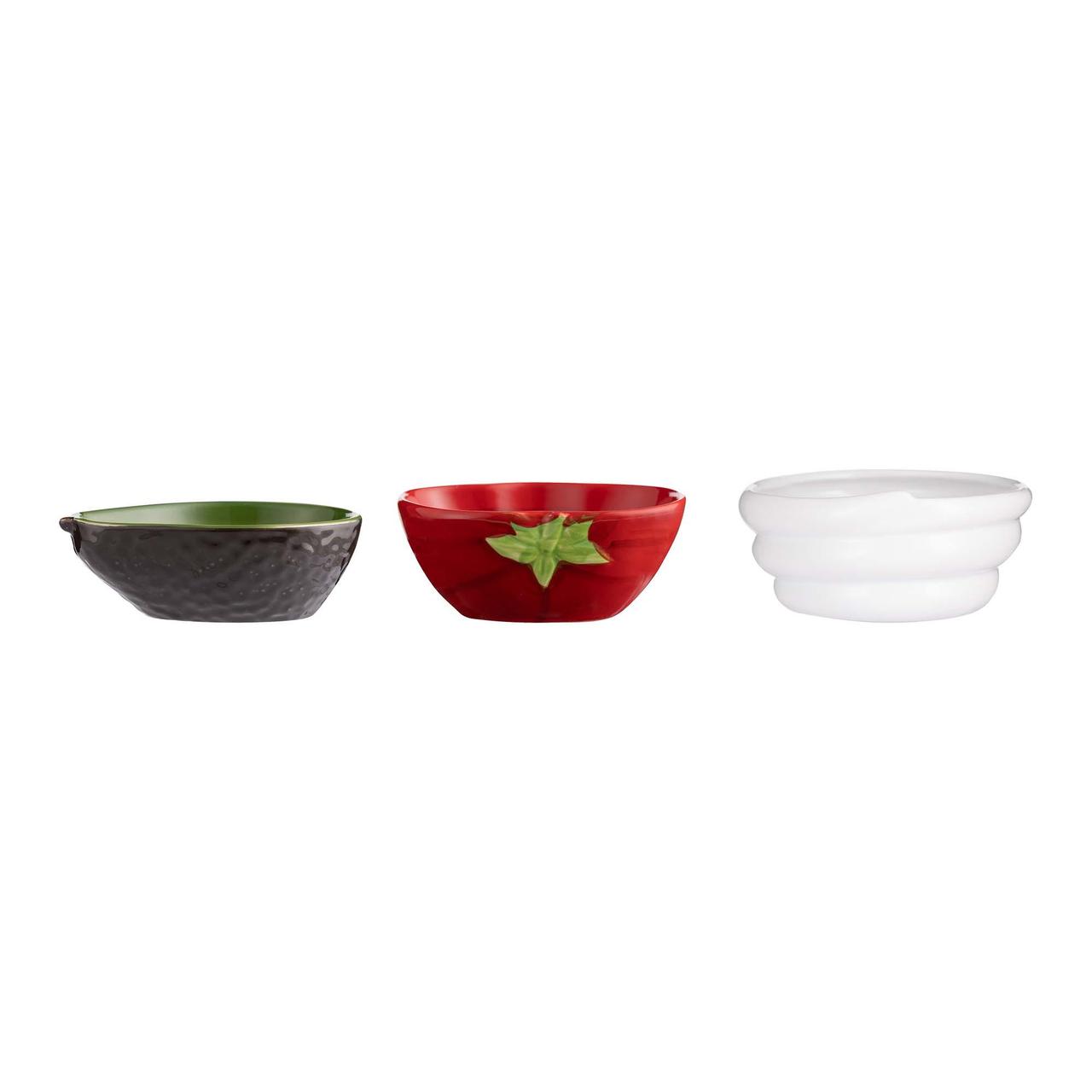 Typhoon World Foods Set of 3 Fajita Dip Bowls