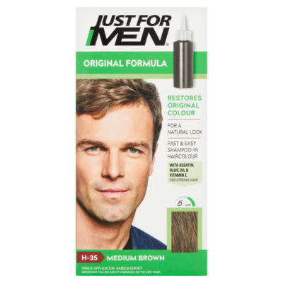 Just for Men for Natural Medium Brown Hair Colour 60ml