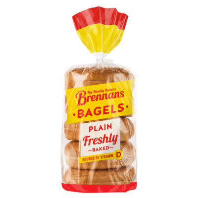 Brennans 5 Plain Bagels