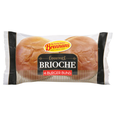 Brennans Gourmet Brioche 4 Burger Buns