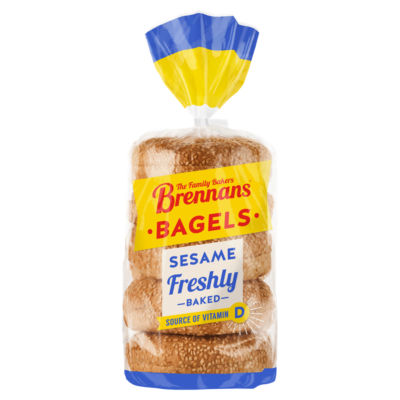 Brennans 5 Pre-Sliced Sesame Bagels