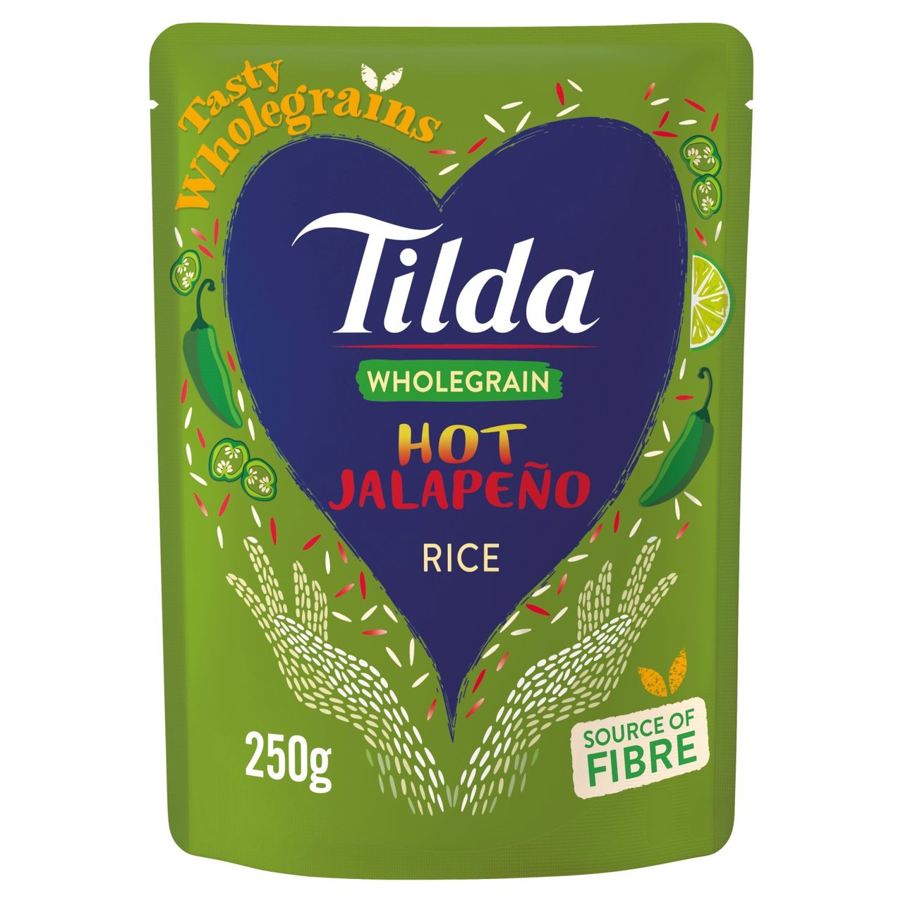 Tilda Microwave Hot Jalapeno Wholegrain Long Grain Rice