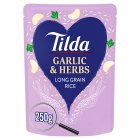 Tilda Microwave Garlic & Herbs Long Grain Rice  250g