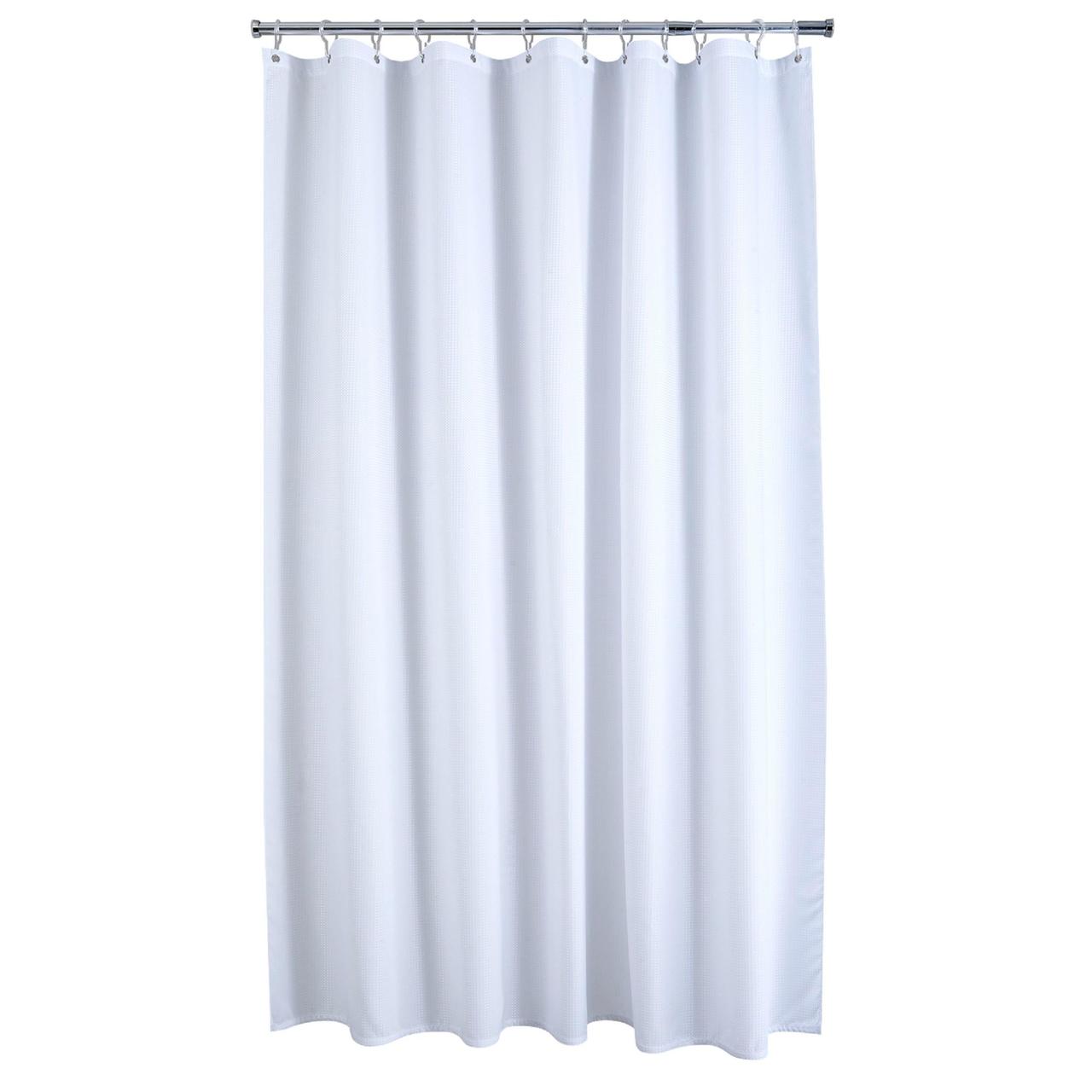 Aqualona Waffle White Shower Curtain