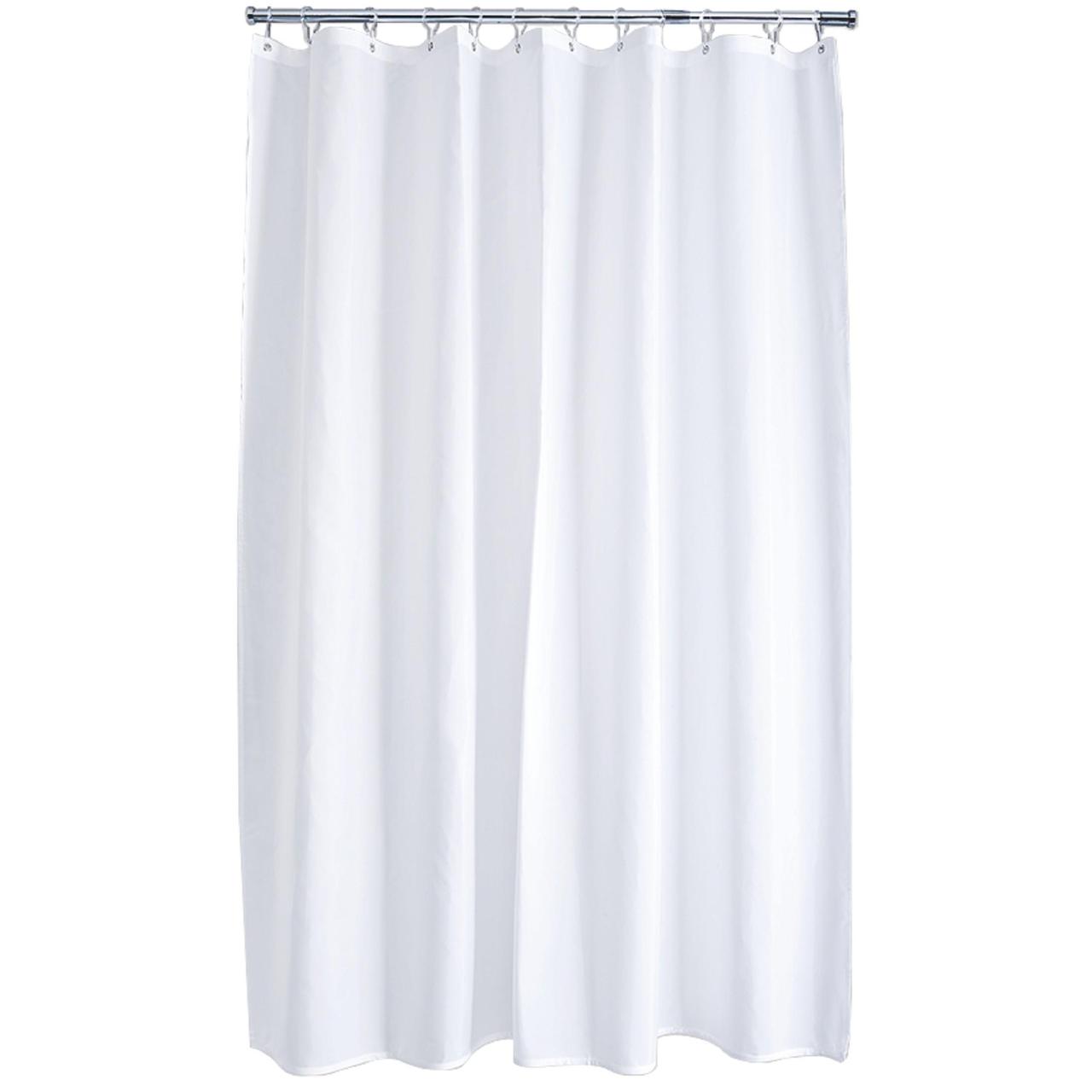 Aqualona Polyester White Shower Curtain 180 x 180cm