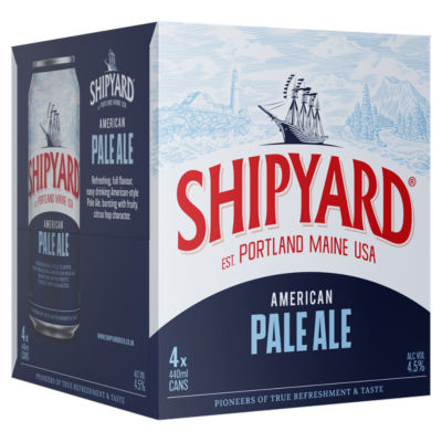 Shipyard American Pale Ale Beer 4 x 440ml