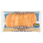 Brace's Family Bread Rolls 6 X Finger Rolls