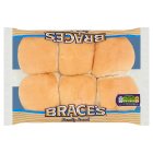 Brace's Family Bread White Baps x6