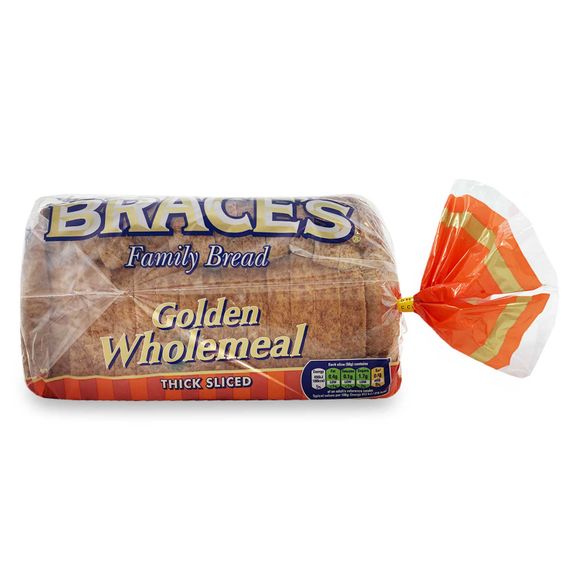 Brace's Family Bread Golden Wholemeal Thick Sliced 800g