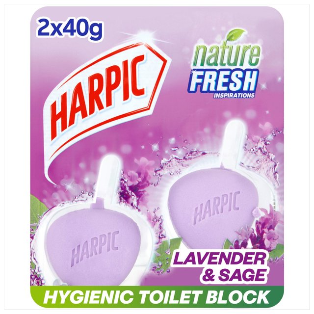 Harpic Active Fresh Toilet Rim Block Lavender x2 2 per pack