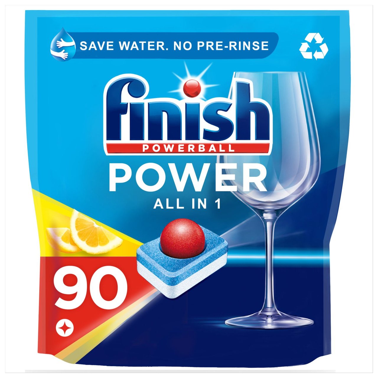 Finish Power Dishwasher Tablets Lemon Scent