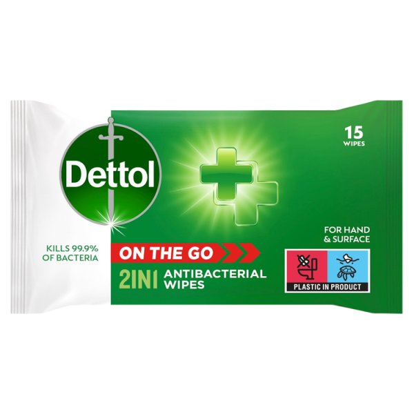 Dettol 2in1 Anti-Bacterial Wipes for Hands & Surfaces