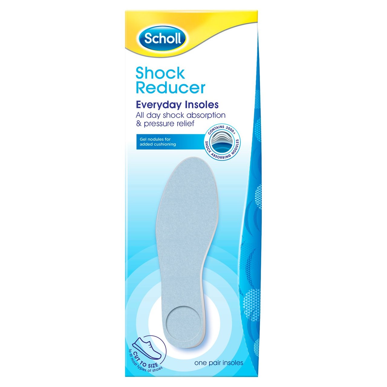 Scholl Shock Reducer Everyday Insoles One Pair 