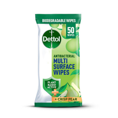 Dettol Tru Clean Antibacterial Wipes Crisp Pear Wipes 50 per pack