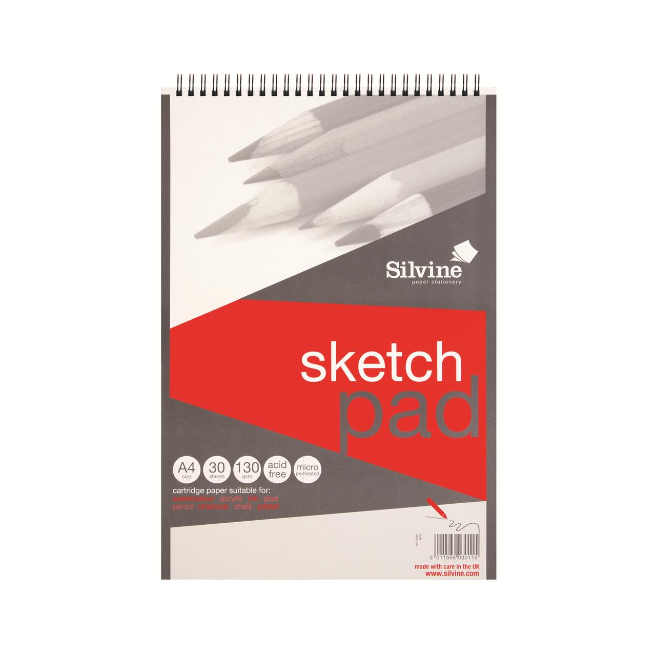 Silvine A4+ Twin Wire Sketch Pad 