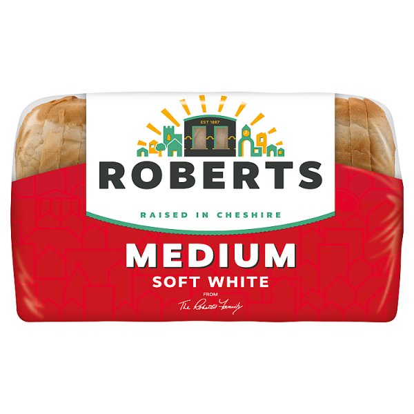 Roberts Medium Sliced White Bread 800g