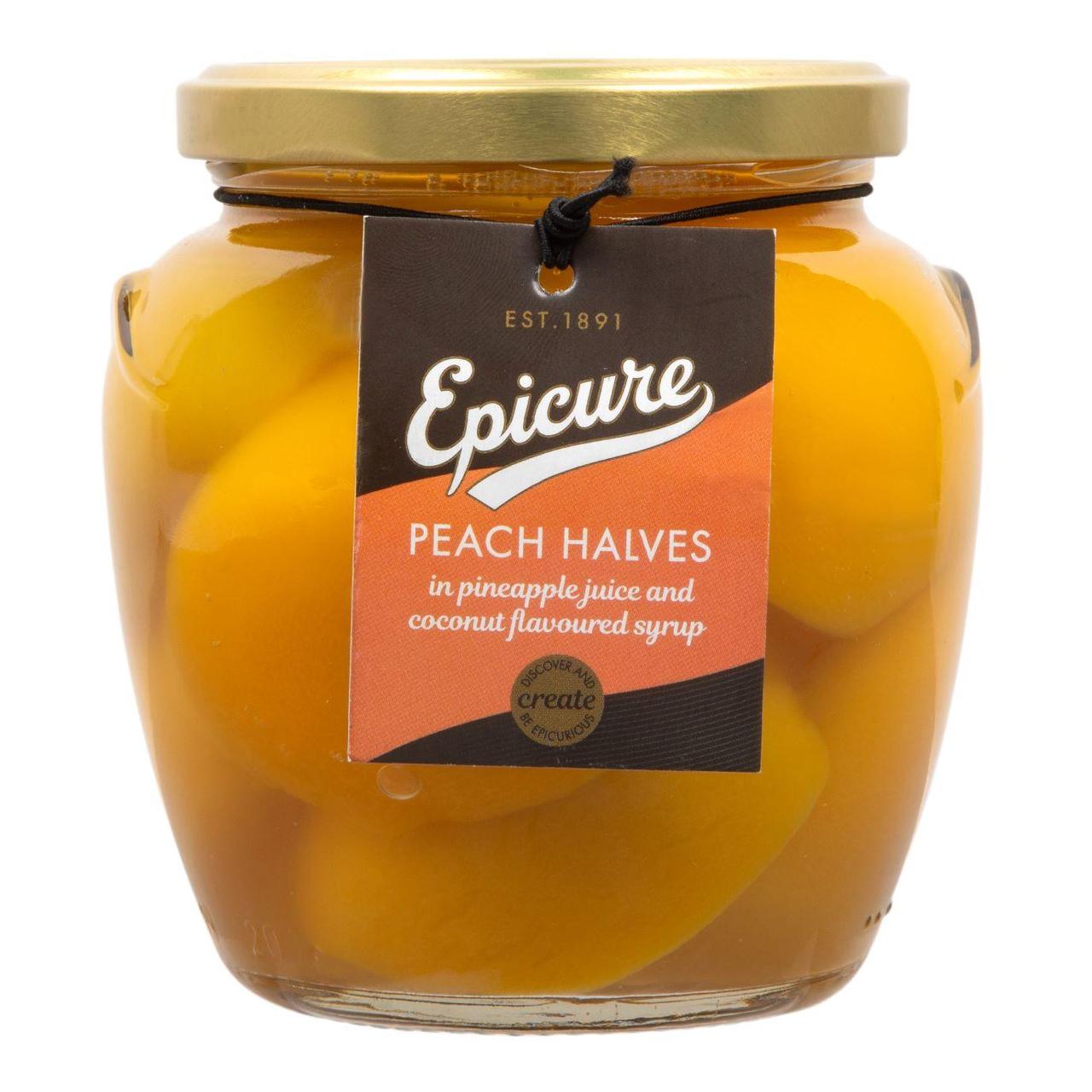 Epicure Mediterranean Peach Halves in Pineapple & Coconut Syrup