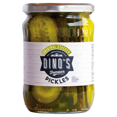 Dino's Famous Sour Stacker Pickles 530g