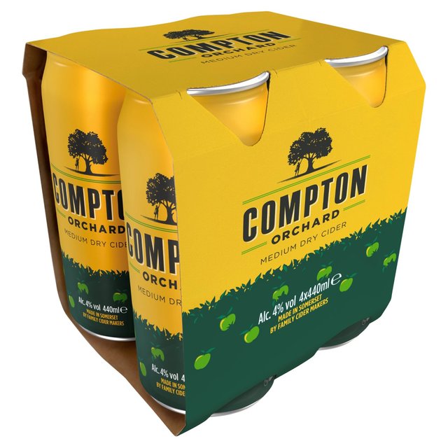 Compton Orchard Cider (Abv 5%) 4 x 440ml