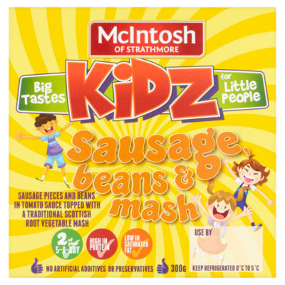 McIntosh of Strathmore Kidz Sausage, Beans & Mash