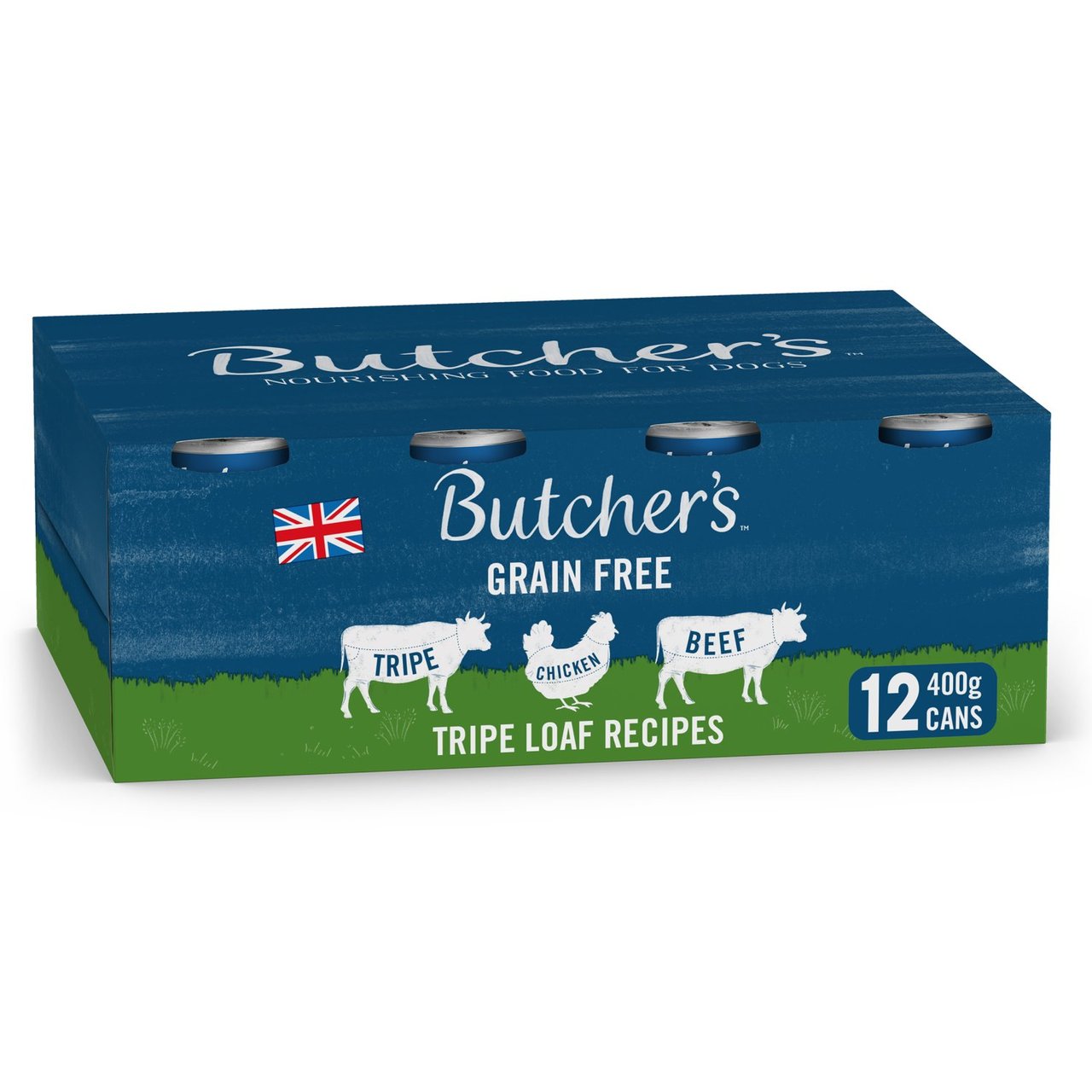 Butcher's Grain Free Tripe Loaf Recipes Dog Food Tins 12 x 400g