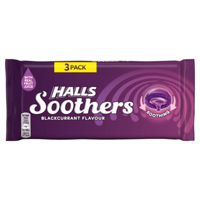 Halls Soothers Blackcurrant Lozenges 3 Pack