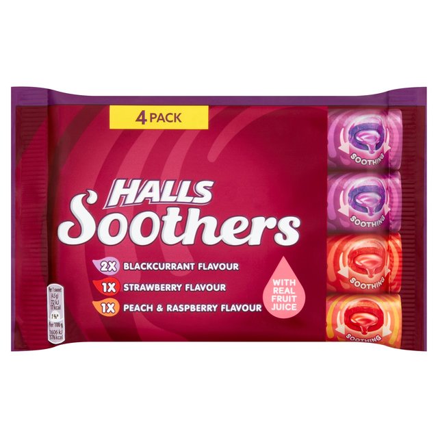 Halls Soothers Throat Sweet Variety Pack 4 Pack 180g