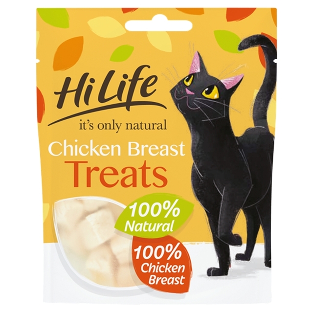 HiLife It's Only Natural Cat Treats 100% Natural Chicken Breast, Grain Free 10g