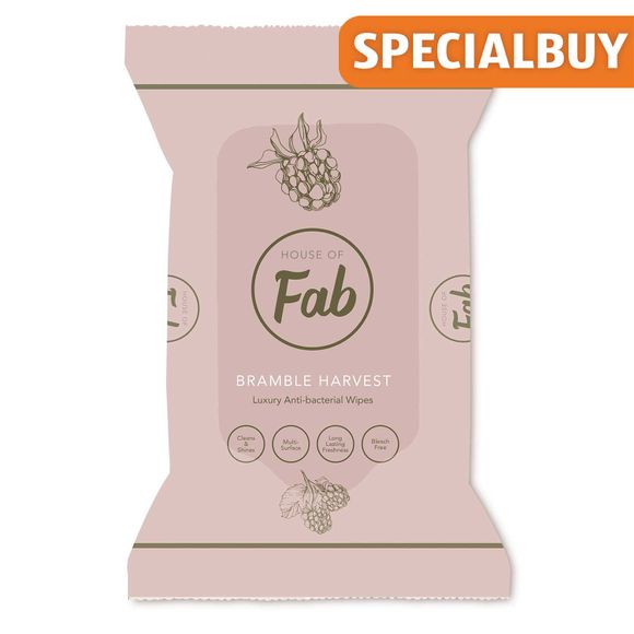 Fabulosa Luxury Multi Surface Anti-bacterial Wipes - Bramble Harvest 80 Pack