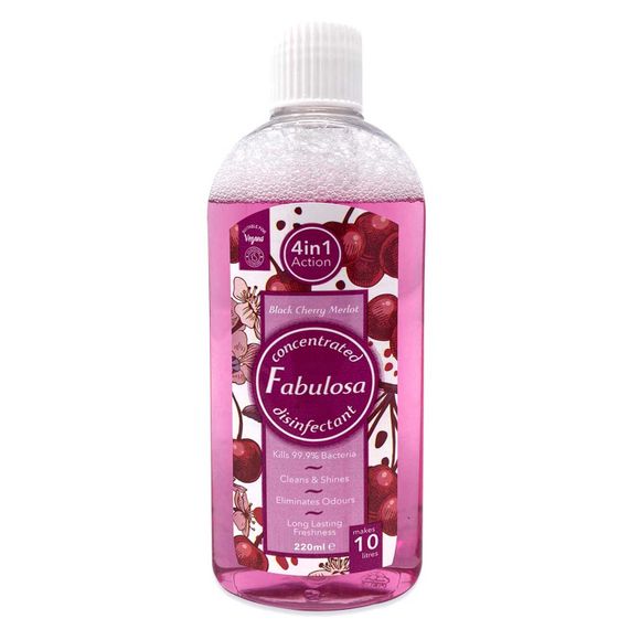 Fabulosa 4 In 1 Action Black Cherry Merlot Concentrated Disinfectant 220ml