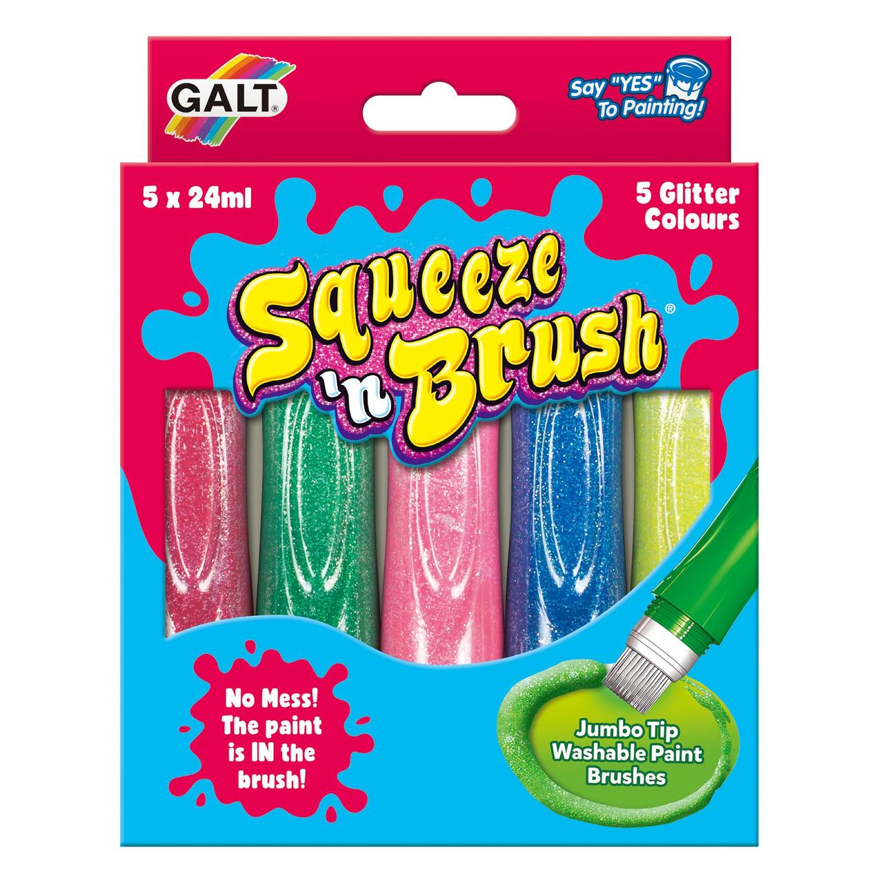 Galt Squeeze n Brush - 5 Glitter Colours 3+ 