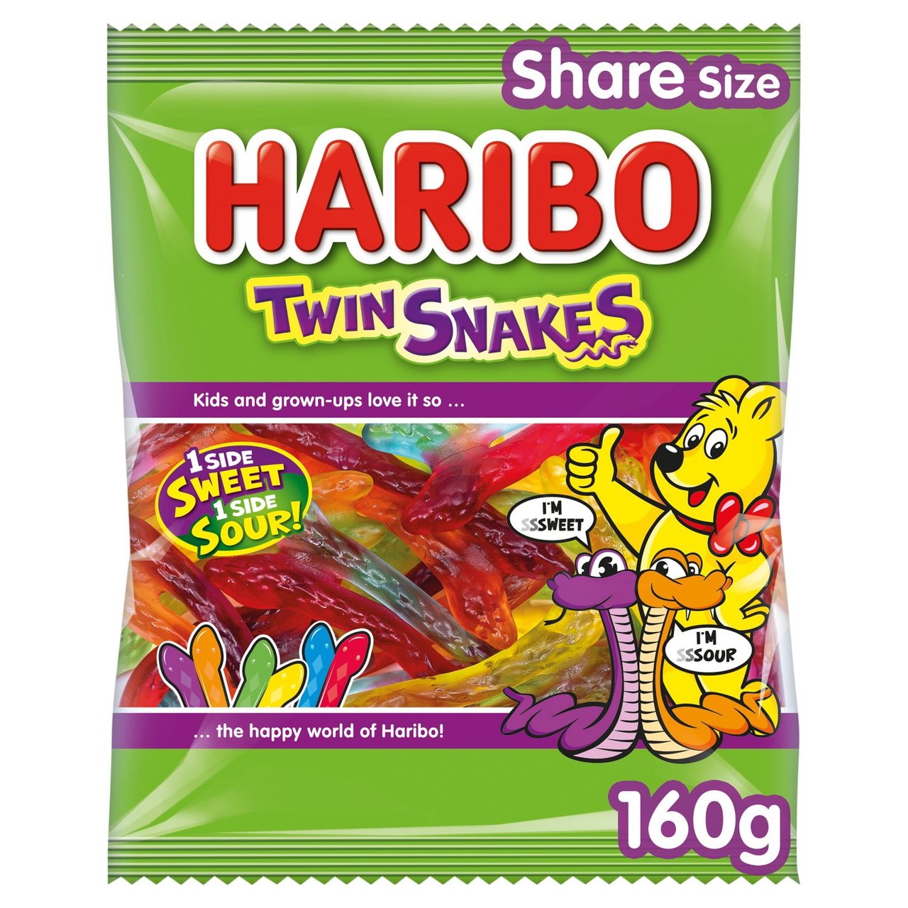 Haribo Twin Snakes Share Bag