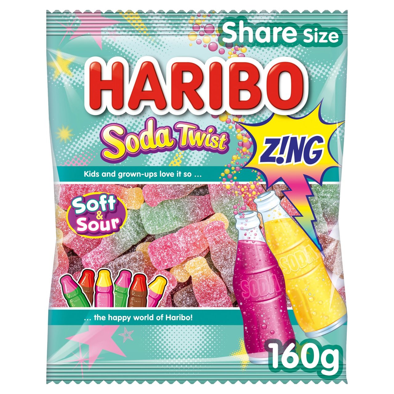 Haribo Soda Twist Zing Share Bag