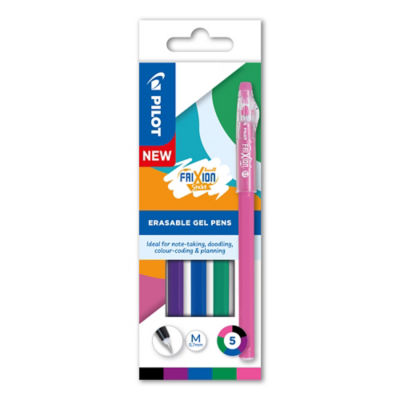 Pilot 5 Frixion Ball Stick Erasable Gel Pens