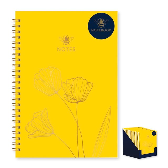 Edge Yellow Floral A5 Notebook 