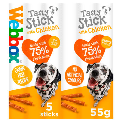 Webbox Chicken Dog Sticks  55g