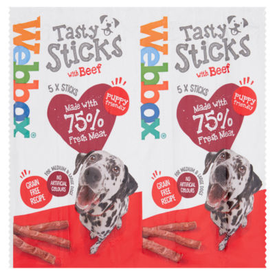 Webbox Dog Sticks Beef 55g