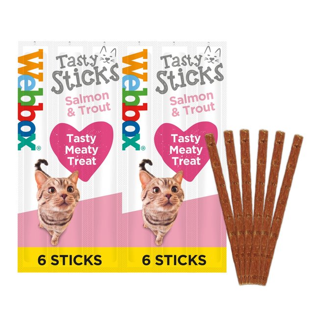 Webbox Tasty Sticks with Salmon & Trout Semi-Moist Cat Treats