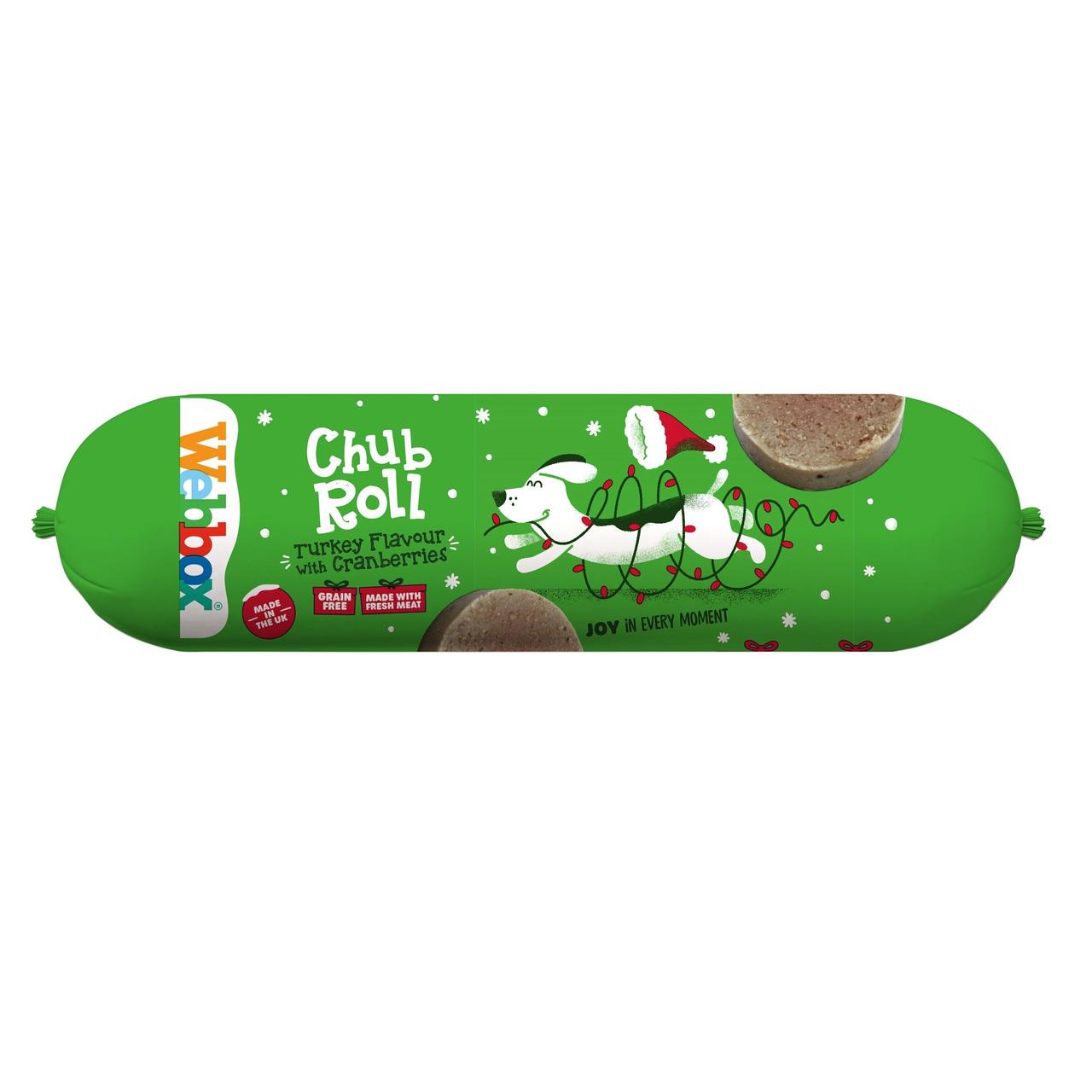 Webbox Festive Chub Roll, Turkey & Cranberry for dogs