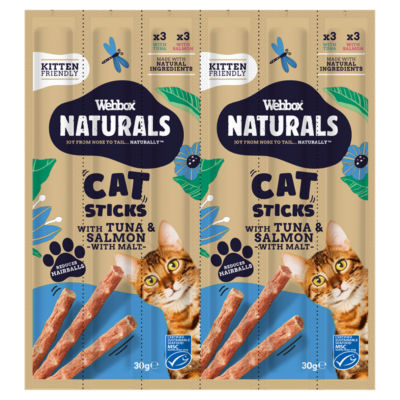 Webbox Naturals Cat Sticks with Tuna & Salmon 6 x 5g (30g)