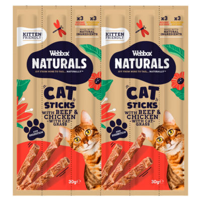 Webbox Naturals Cat Sticks with Beef & Chicken 6 x 5g (30g)