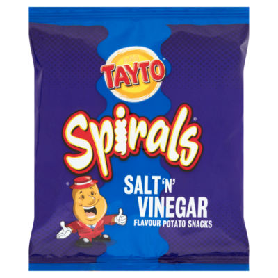 Tayto Spirals Salt n' Vinegar Flavour Potato Snacks 25g