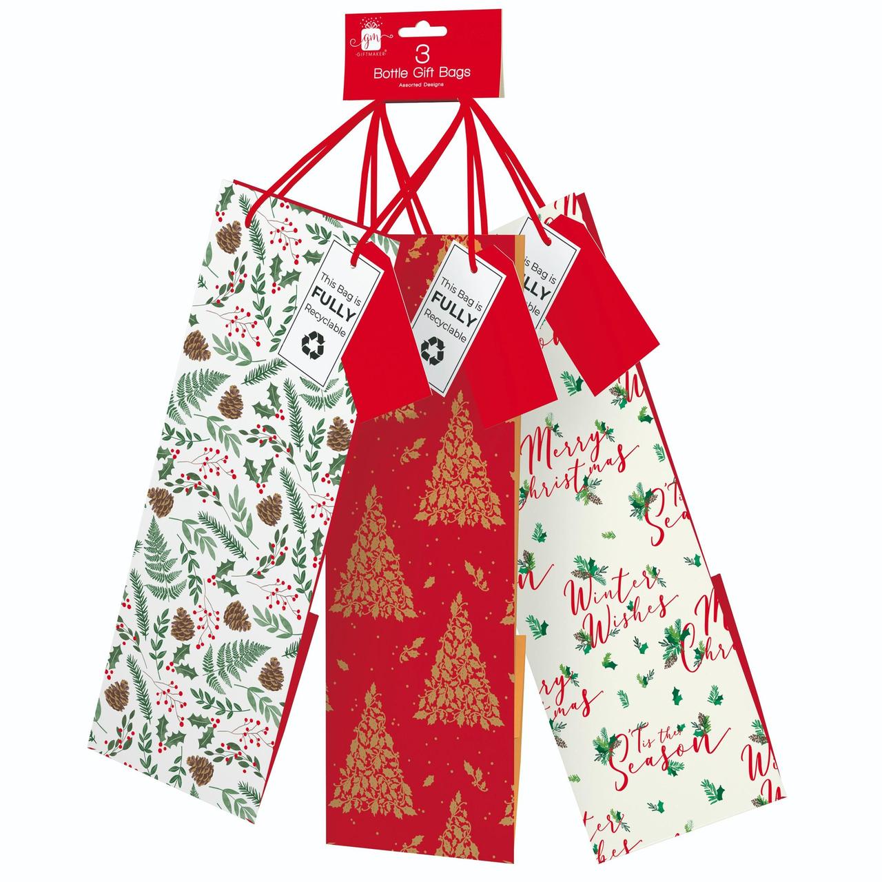 Traditional Christmas Bottle Bag Pack