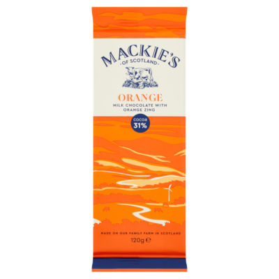 Mackie's of Scotland Milk Chocolate with Orange Zing 120g