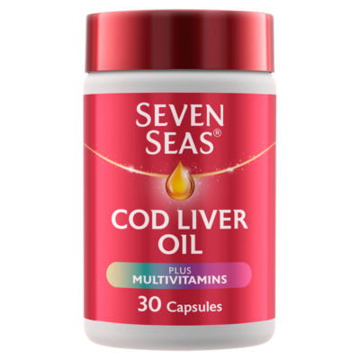 Seven Seas Cod Liver Oil Plus Multivitamins Omega-3 Fish Oil 30 Capsules