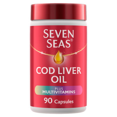 Seven Seas Cod Liver Oil Plus Multivitamins Omega-3 Fish Oil 90 Capsules 90 per pack