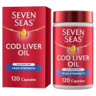 Seven Seas Cod Liver Oil High Strength Gelatine Free Omega-3 120 Caps